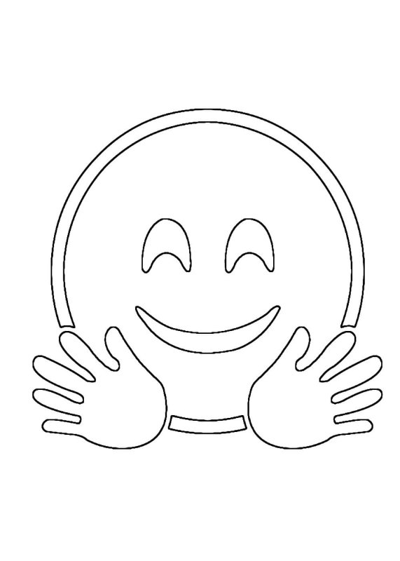 Смайлик раскраска для детей
