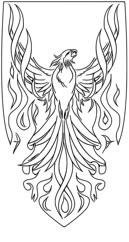 Жар птица раскраска