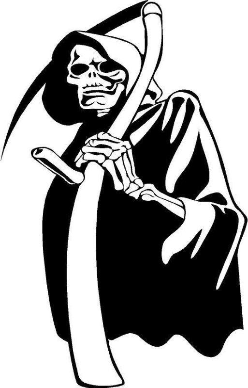 Наклейка смерть с косой