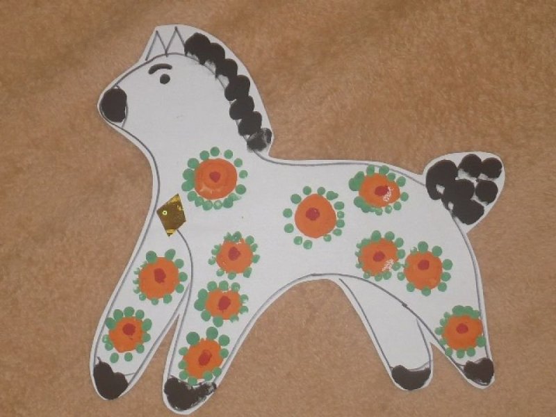 Дымковская игрушка лошадка старшая группа