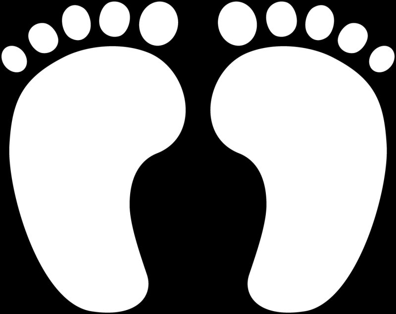 Трафарет отпечаток ноги