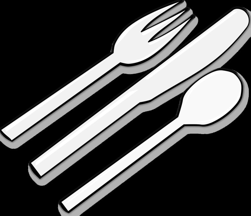 Столовые приборы нож и вилка