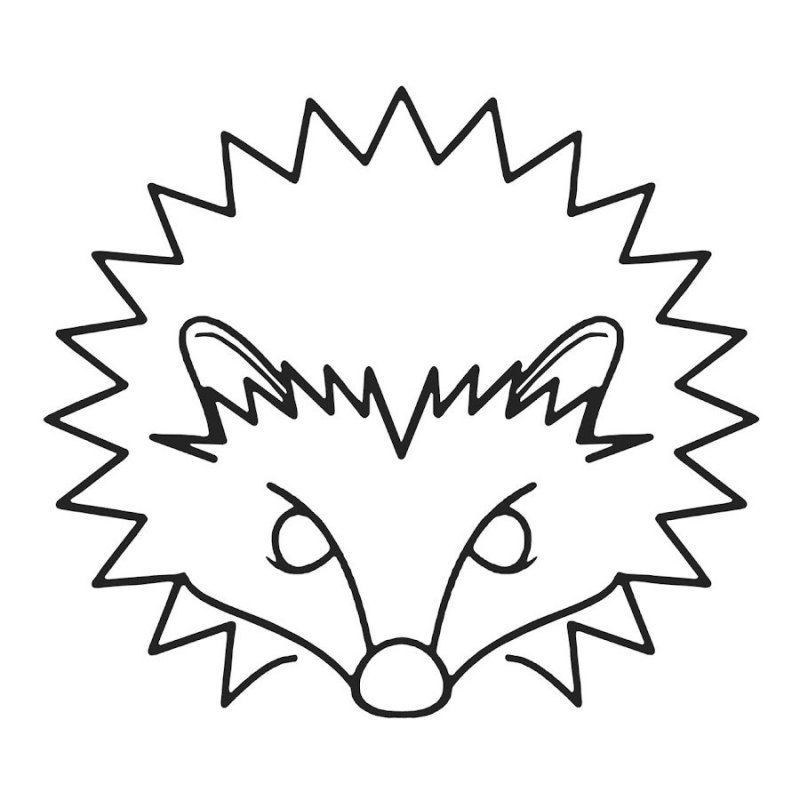 Мордочка ежика для аппликации