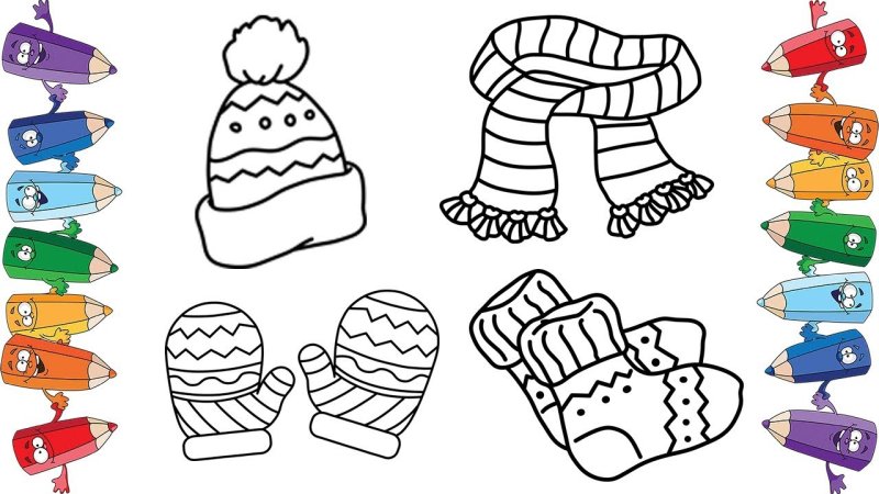 Раскраска одежда для малышей