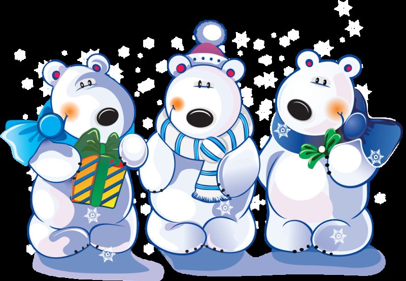 Новогодние мишки