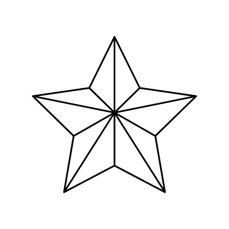 Контурное изображение звезды