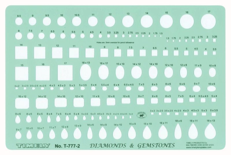 Линейка для измерения камней