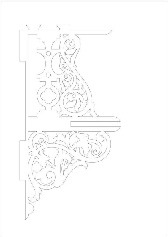 Полки из фанеры с узорами