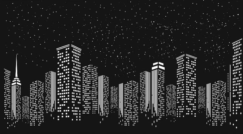 Очертания ночного города