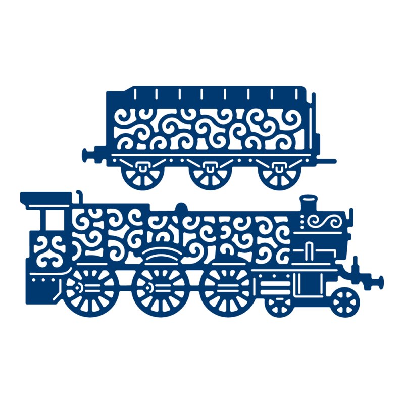 Паровозики вырезалки