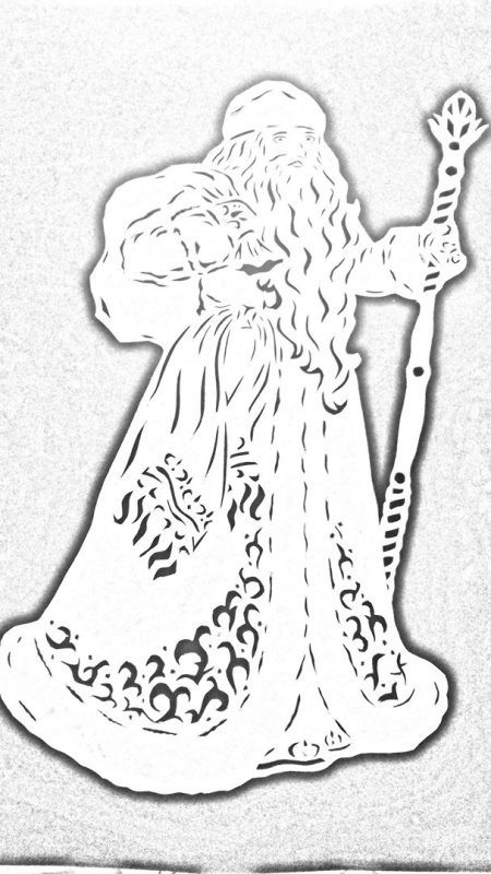 Вырезалки на окна дед Мороз