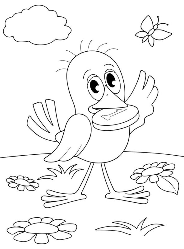 Простоквашино мультфильм Галчонок