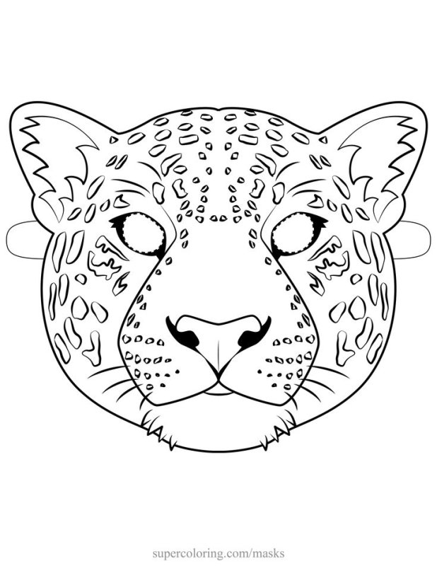 Маска животного раскраска