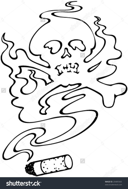 Курение раскраска