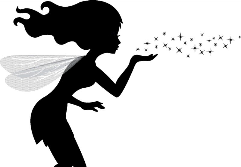 Черный силуэт девушки