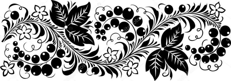 Хохломская роспись растительный мотив