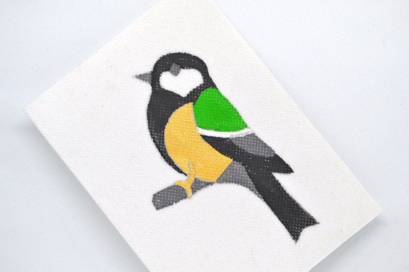 Аппликация синица