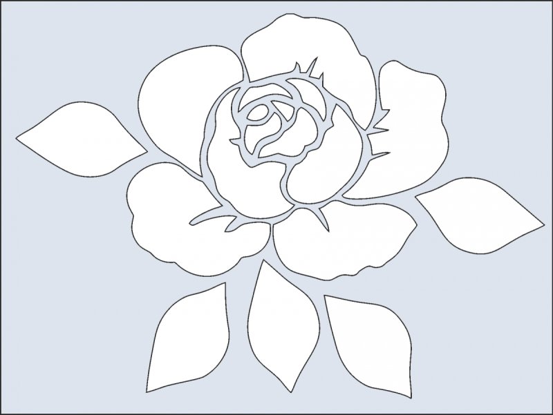 Трафарет цветы на стену