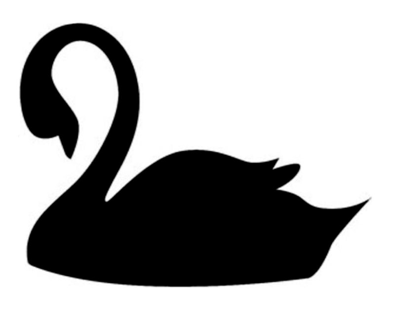 Лебедь шаблон для вырезания