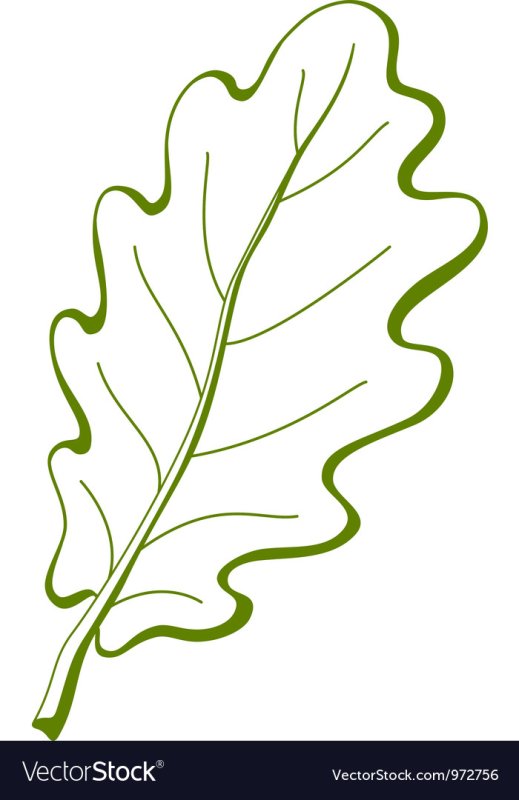 Дубовый лист трафарет для вырезания