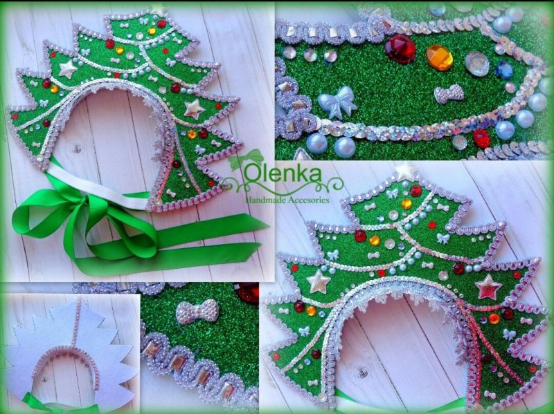 Ободок с ёлочкой