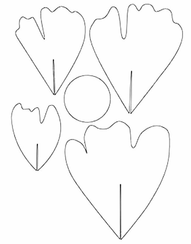 Лепесток пиона трафарет