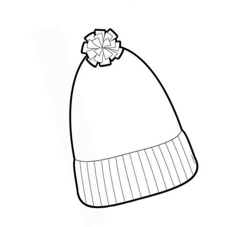 Раскраска шапочка для детей