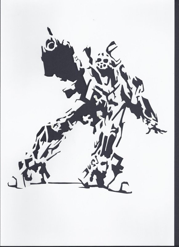 Трафарет роботов трансформеров