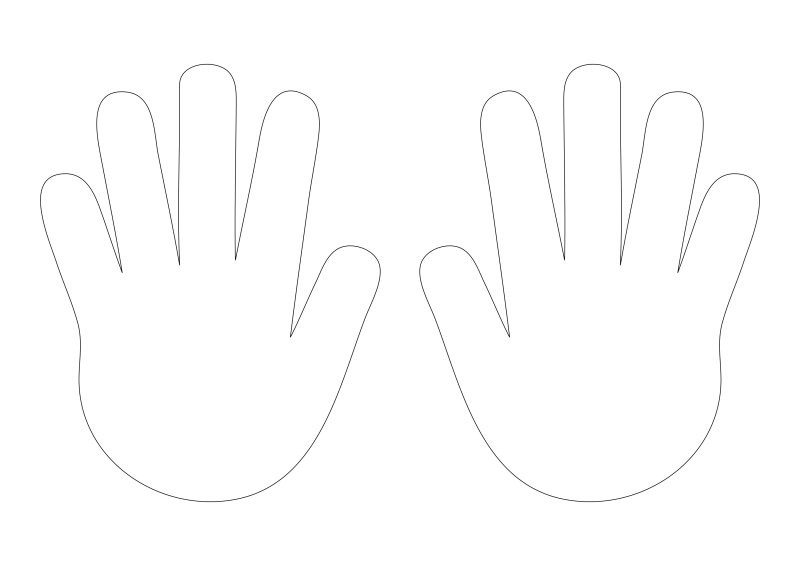 Трафарет детской ладошки