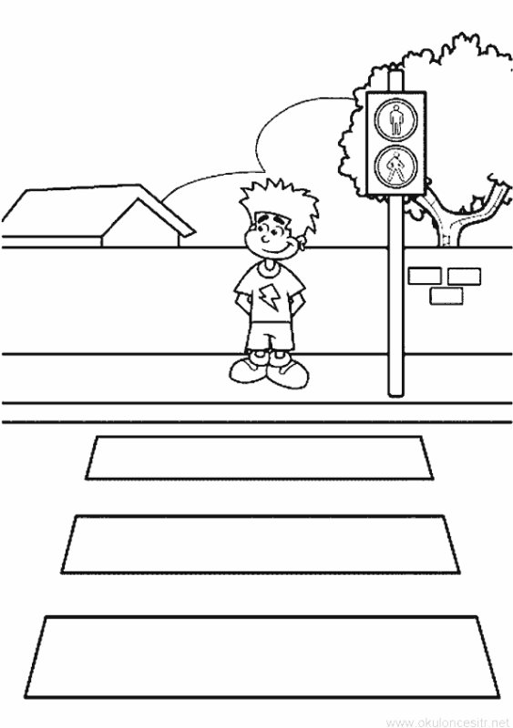 Дорожная безопасность раскраска