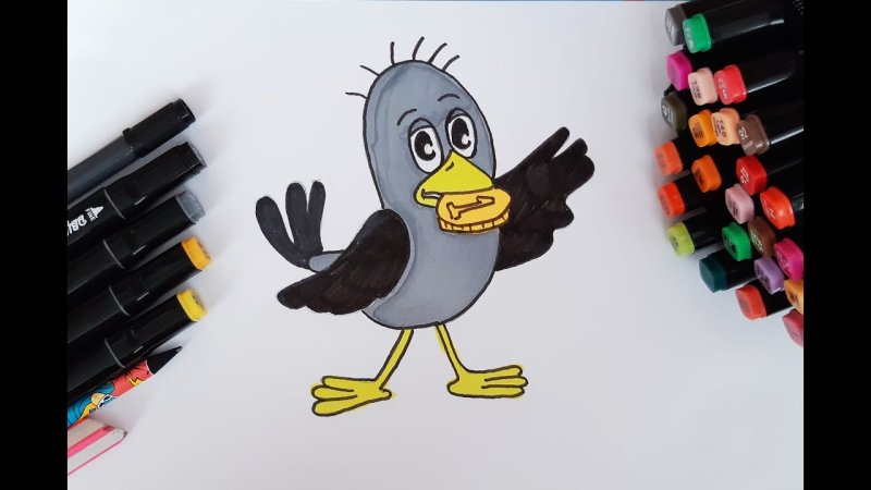 Галчонок из Простоквашино рисунок