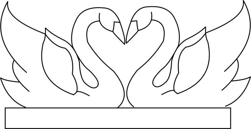 Лебедь для вырезания