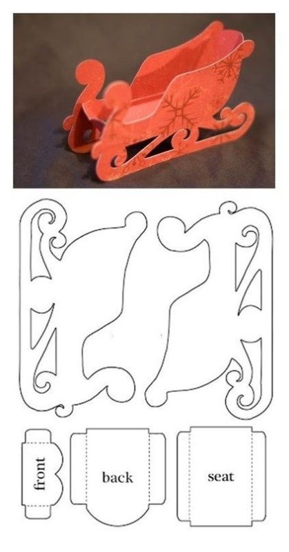 Новогодние поделки сани Деда Мороза своими руками