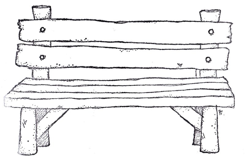 Скамейка раскраска