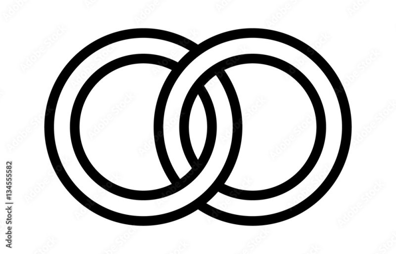 Трафарет обручальные кольца для торта
