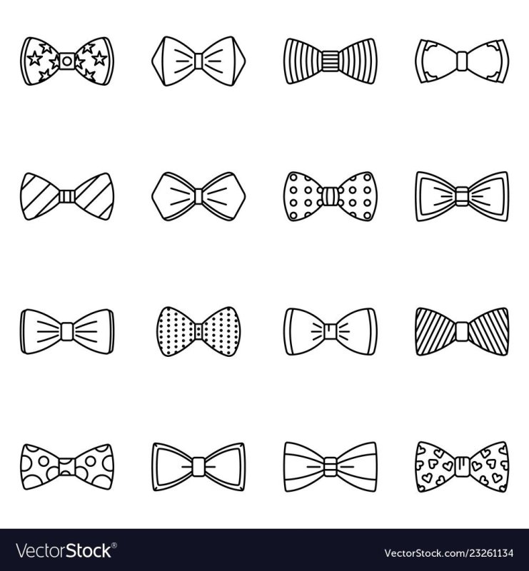 Бантик трафарет