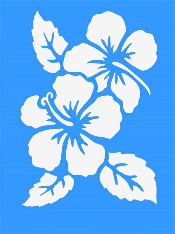 Трафареты цветов для декора