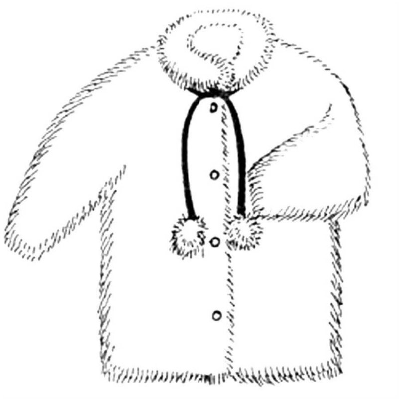 Раскраска детям детская шубка