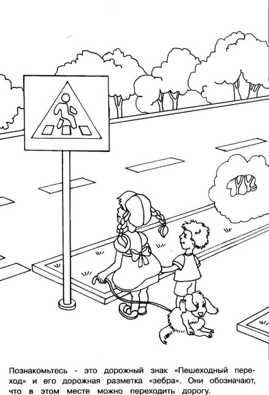 Правила дорожного движения раскраска