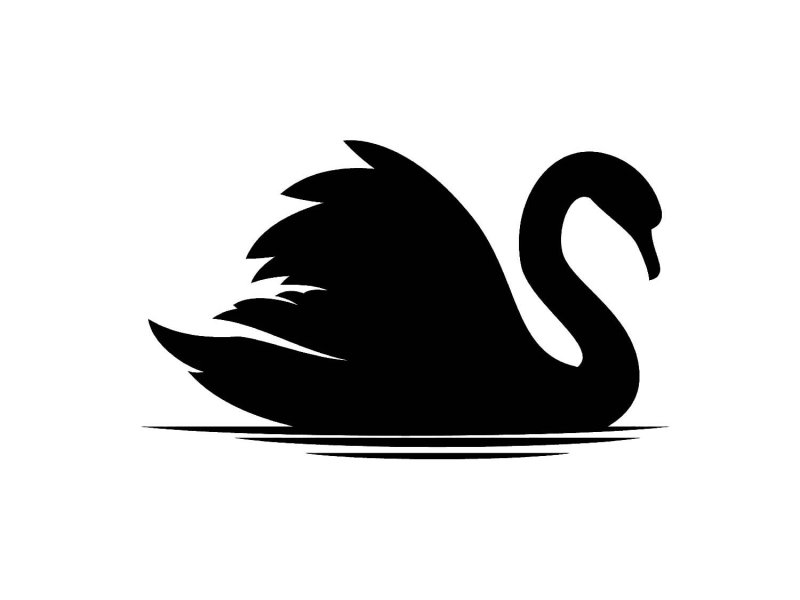 Лебедь силуэт