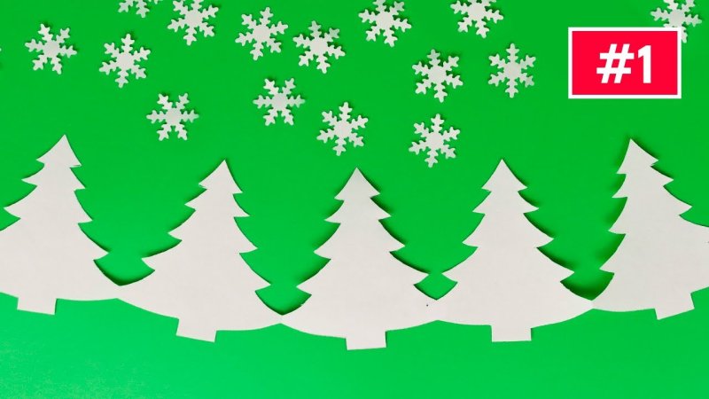 Гирлянда елка из бумаги