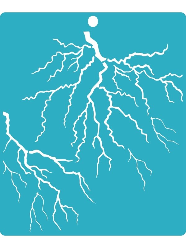 Трафарет молния для вырезания