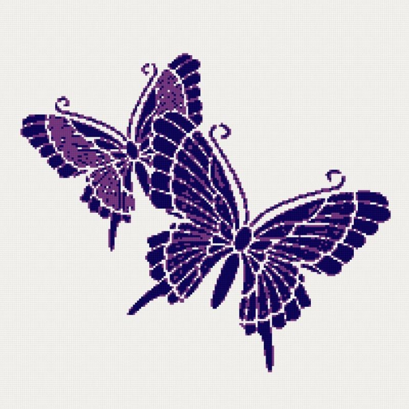 Бабочка трафарет для вышивания