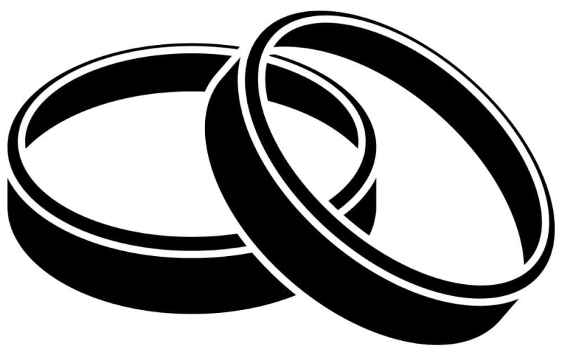 Кольцо черно белое