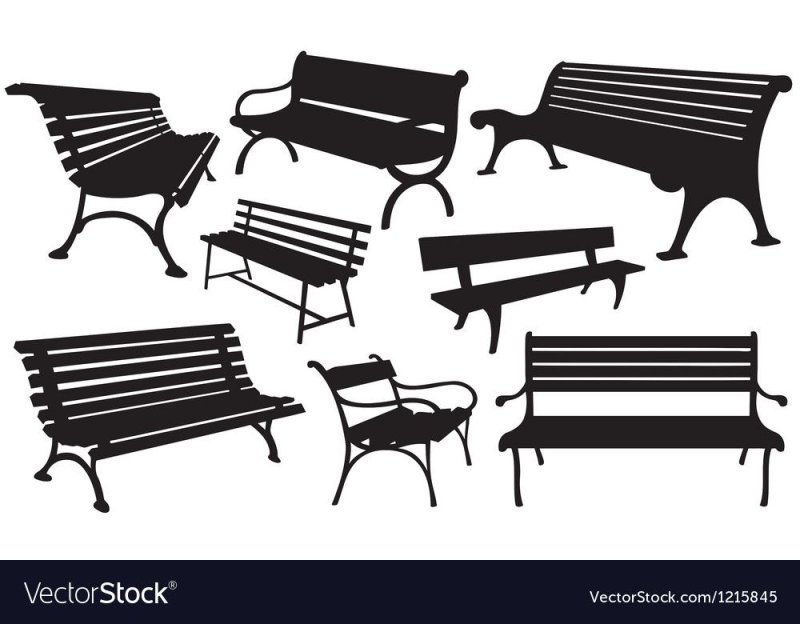 Силуэт лавочки