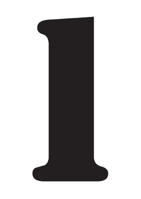 Трафарет цифры 1 для вырезания