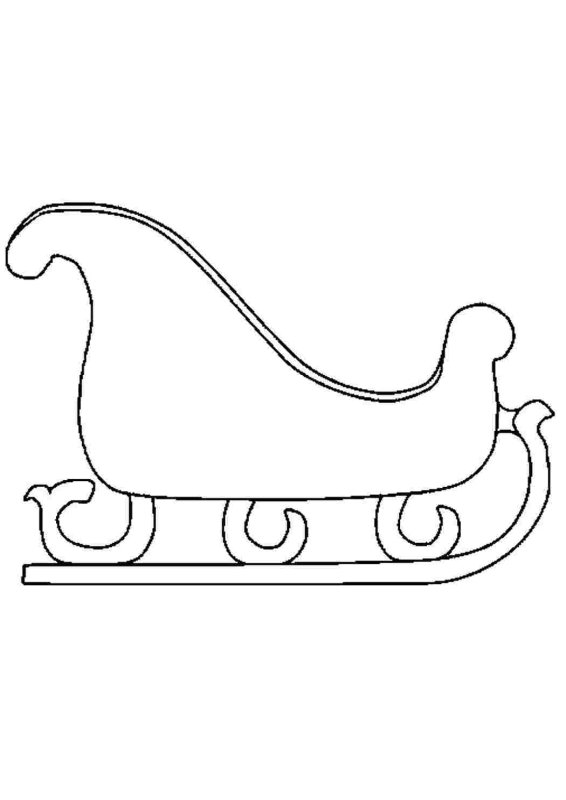 Санки трафарет