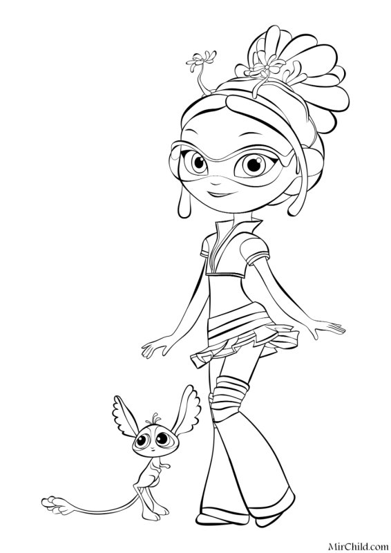 Раскраска сказочный патруль Снежка Маша и Варя