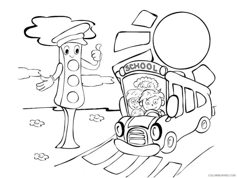 Раскраски ПДД для малышей