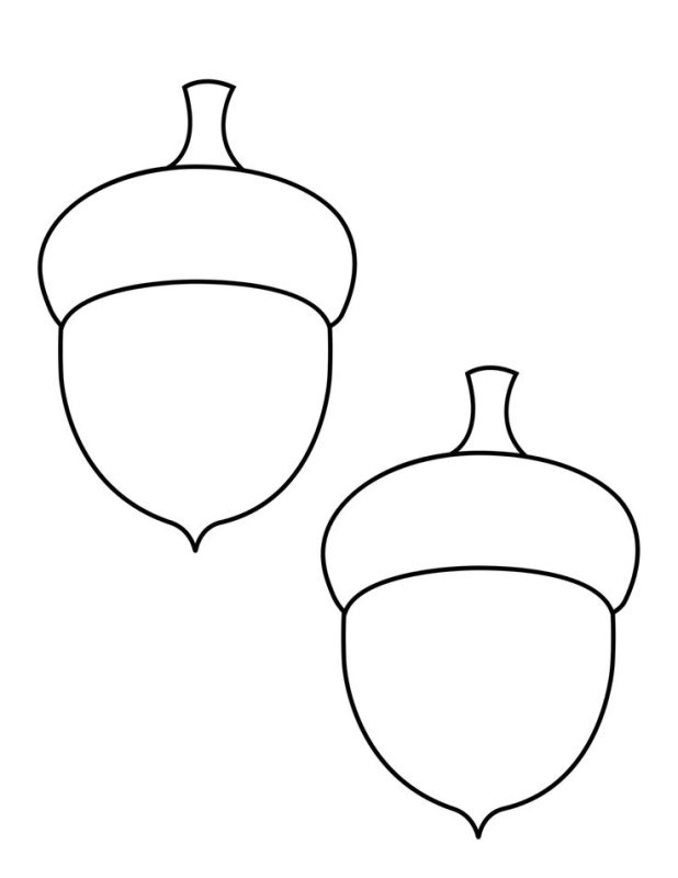 Желудь раскраска